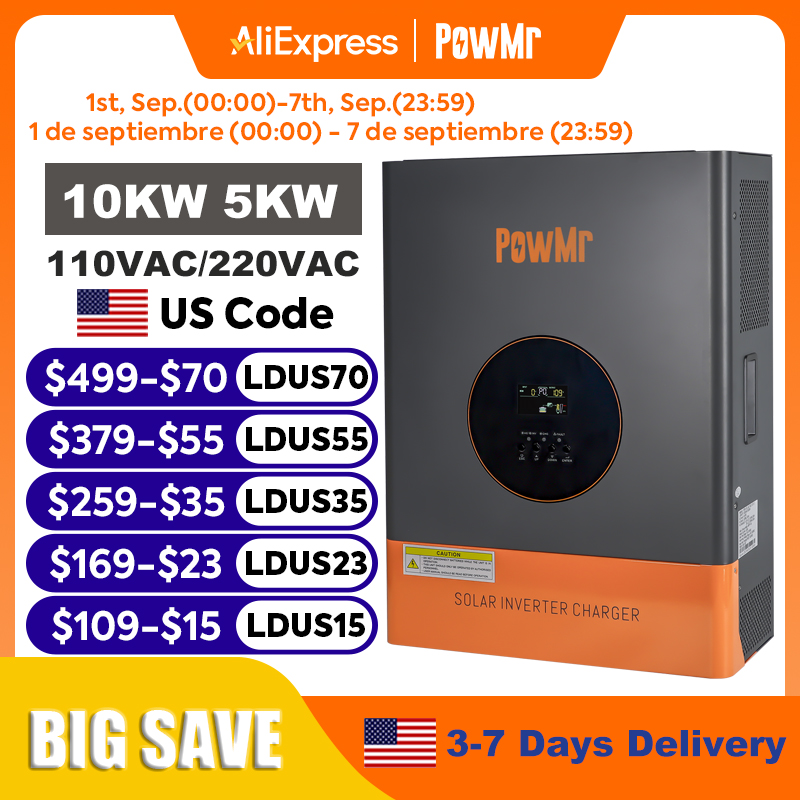 Flexible Solar Panel - PowMr 10KW 5KW Inverter Fase Terpisah