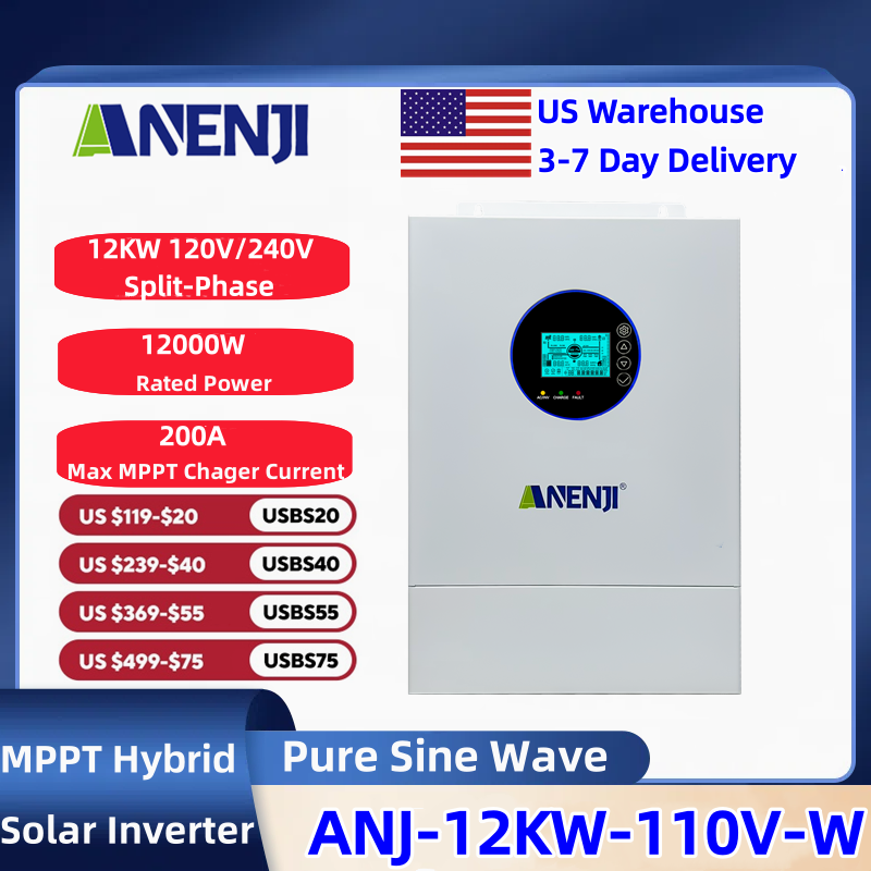 ANENJI Inverter Surya Hibrida  - Flexible Solar Panel ulasan dan harga