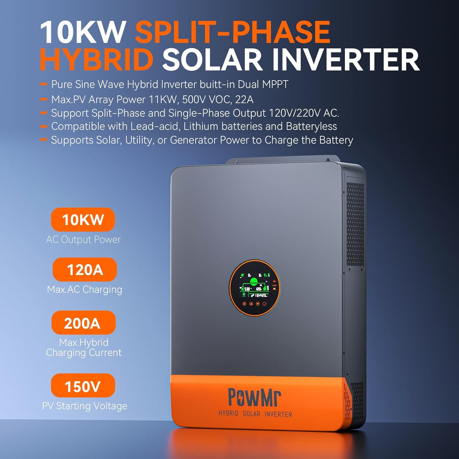 PowMr 10KW Inverter Fase Terpi - Flexible Solar Panel ulasan dan harga