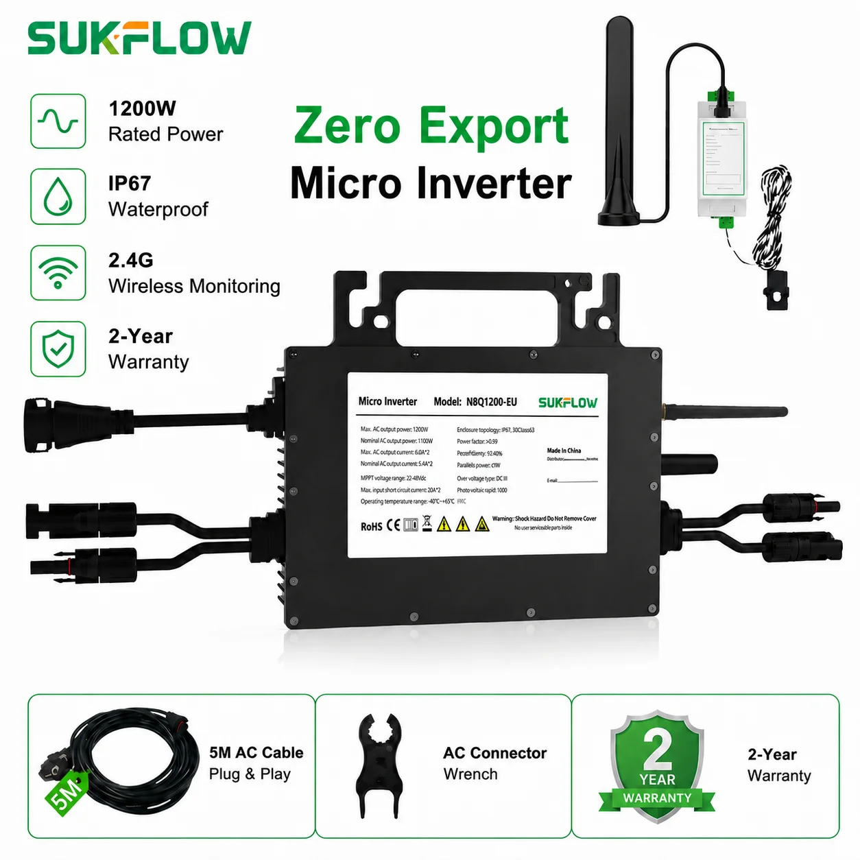 Mikroinverter Grid-Tie SUKFLOW - Flexible Solar Panel ulasan dan harga