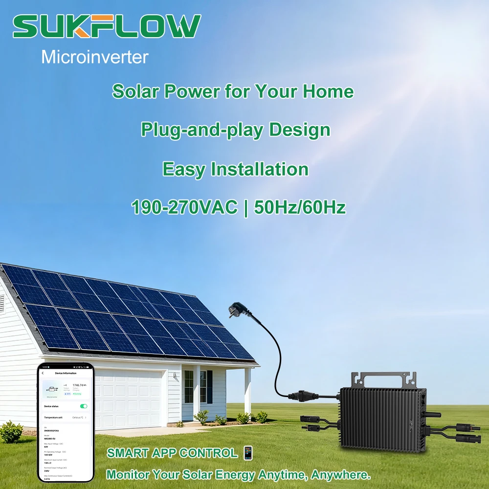 Mikroinverter Grid-Tie SUKFLOW - Flexible Solar Panel ulasan dan harga